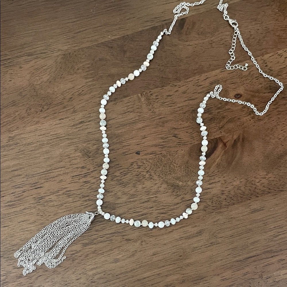 Silver Beaded Necklace